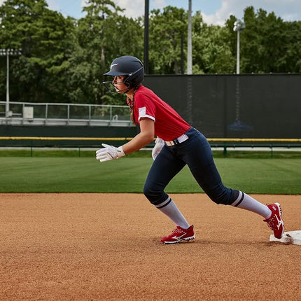 Mizuno Women's Aerolite V-Neck Softball Jersey Shirt, Red-White, Medium