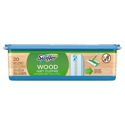 Paños húmedos Swiffer Sweeper para trapear pisos de madera, 20 unidades