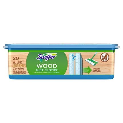 Swiffer Sweeper Wet Wood Floor Mopping Cloths, 20 