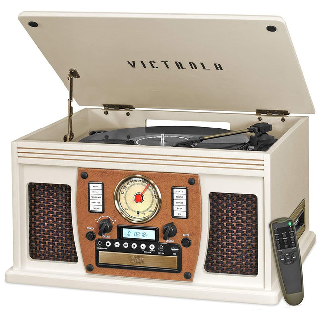 Victrola Nostalgic Aviator Wood 8-in-1 Bluetooth T