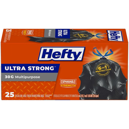 Hefty Ultra Strong Multipurpose Large Black Trash 