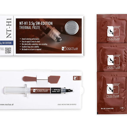 Noctua NT-H1 3.5g SW Edition, Thermal Computer Paste with Spatula and Cleaning Wipes