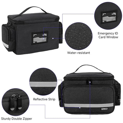 Medical Bag Home Health Nurse Bag Empty First Aid Storage Bag with Detachable Divider Medical Supplies Bag for Nursing Student,Therapist,Doctors, Black, Small, Black-Small