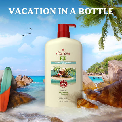 Old Spice Body Wash for Men, Fiji with Palm Tree Scent, 16 Fluid Ounce (Pack of 4)