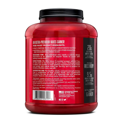 BSN True Mass Ultra Premium Protein/Carb Matrix 2.64 Kg, 16 Servings, Chocolate Milkshake
