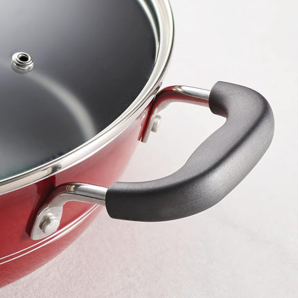 Tramontina Sicilia 10-Piece Non-Stick Aluminium Cookware Set, Raspberry
