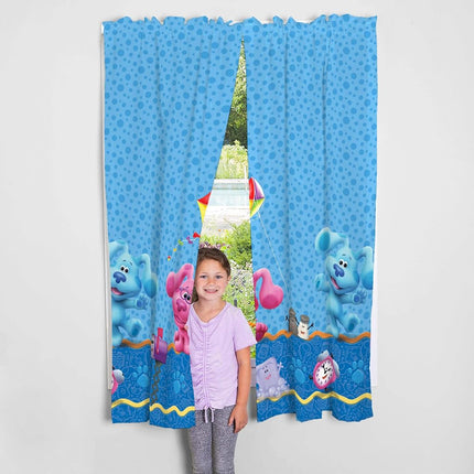 Franco Kids Room Window Curtain Panels Drapes Set, 82 in x 63 in, Blues Clues