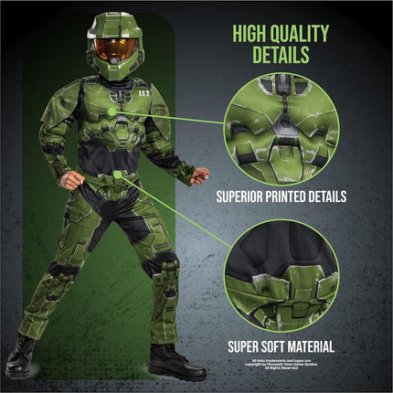 DISGUISE Kid's Halo Keystone Spartan Costume, Green, M