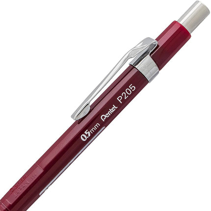Pentel Sharp Automatic Pencil, 0.5mm, Burgundy Barrel, Box of 12 (P205B)
