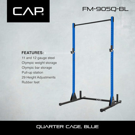 CAP Barbell FM-905Q Color Series Power Rack Exercise Stand | Blue