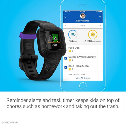 Garmin vivofit jr. 3, Fitness Tracker for Kids, Swim-Friendly, Up To 1-year Battery Life, Marvel Black Panther