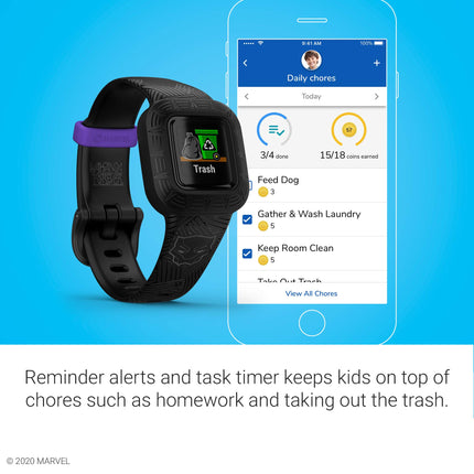 Garmin vivofit jr. 3, Fitness Tracker for Kids, Swim-Friendly, Up To 1-year Battery Life, Marvel Black Panther