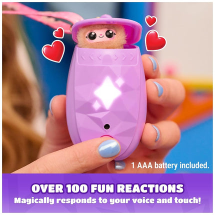 Peekimo Purple Interactive Pet and Wearable Accessory, Over 100 Reactions