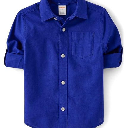 Gymboree,and Toddler Long Sleeve Button Up Shirts,Navy Narrows,3T