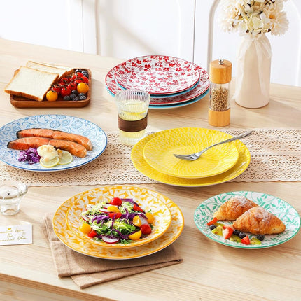 vancasso Selene 10.25 Inch Colorful Floral Porcelain Dinner Plates Set of 6