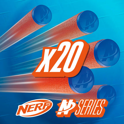 Nerf N Series N1 Darts, Includes 20 Refill Darts, Compatible Only with Nerf N Series Blasters, Outdoor Games, Ages 8+
