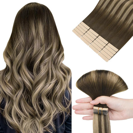hotbanana Tape in Hair Extensions Human Hair 12 In