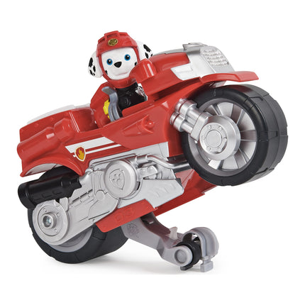 La Patrulla Canina Moto Pups Motocicletas | Motor de Retrofricción y Personajes, Figura: Marshall
