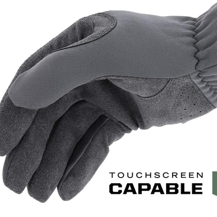 Mechanix Wear: FastFit Tactical Gloves with Elastic Cuff for Secure Fit, Work Gloves with Flexible Grip for Multi-Purpose Use, Durable Touchscreen Capable Safety Gloves for Men (Grey, Medium)