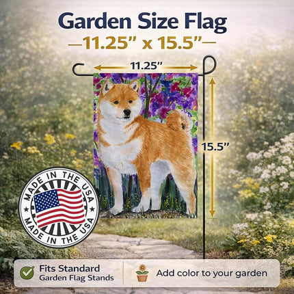 Caroline's Treasures SS8061GF Shiba Inu Flag, Small, Multicolor