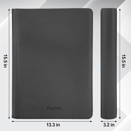 16-Pocket Zipper Binder for 1280 Trading Cards with 40 Side-Loading Pages