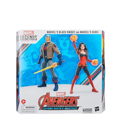 Hasbro Marvel Legends Series Marvel's Black Knight and Marvel's Sersi, Avengers 60th Anniversary Collectible 6 Inch Action Figures