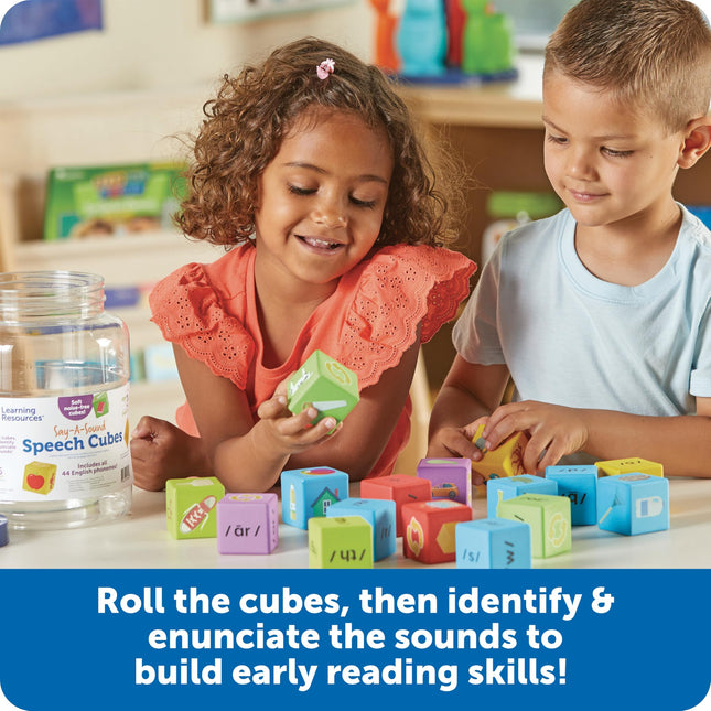 Learning Resources Say-a-Sound™ Speech Cubes, Preschool Learning Activities, ABC Flash Cards, Speech Therapy Toys, Gifts for Kids, Ages 3+, 16 Pieces