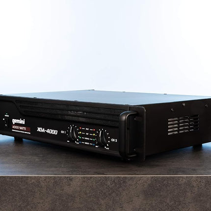 Gemini Sound XGA-4000 Class AB 2X 350W Pro-Grade DJ Amplifier - Rack Mount Powered Mixer Amplifier for Live Sound, Ideal for Mobile Rigs & Venue Setups