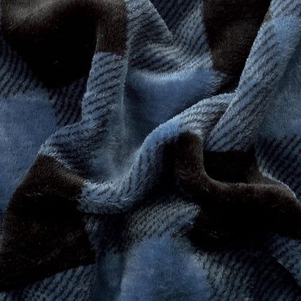 Elegant Comfort Luxuriously Soft 4-Piece Velvet Plush Flannel Sheet Set - Premium Quality - Cozy Warm, Anti-Static, Non Pilling Fuzzy Velvet Flannel Fleece Deep Pocket Sheet Set -Twin XL, Buffalo Blue