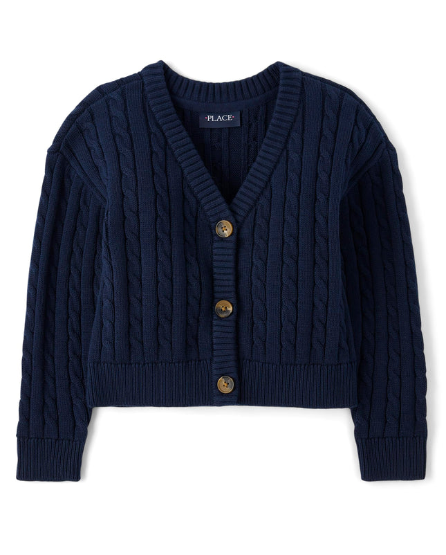 The Children's Place Girls' Uniform Cardigan Sweat