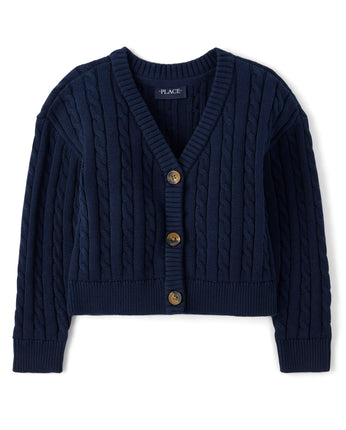 The Children's Place Girls' Uniform Cardigan Sweat