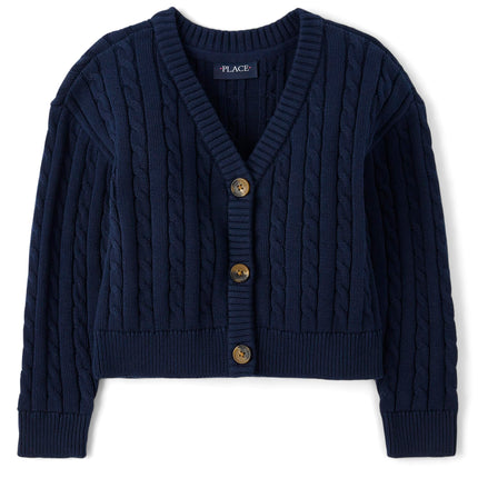The Children's Place Girls' Uniform Cardigan Sweat