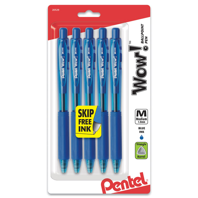 Pentel Of America Blue WOW Retractable Ballpoint P