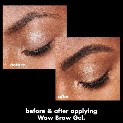 e.l.f., Wow Brow Gel, Volumizing, Buildable, Wax-Gel Hybrid, Creates Full, Voluminous-Looking Brows, Locks Brow Hairs In Place, Brunette, Fiber-Infused, 0.12 Oz