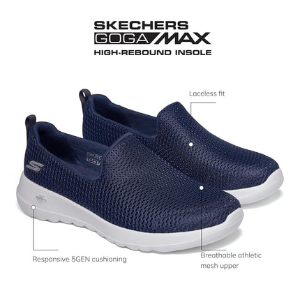 Skechers Women's Go Walk Joy Trainers, Navy Textile/White Trim, 7 UK