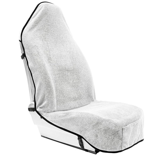 Season Guard Waterproof Seat Cover with Non-Slip Handle - Washable Car Seat Protector Ideal for Gym - Universal Terry Cloth Seat Cushion with Pocket for