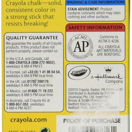 Crayola Colored Chalk - 12-Count (Pack of 6)