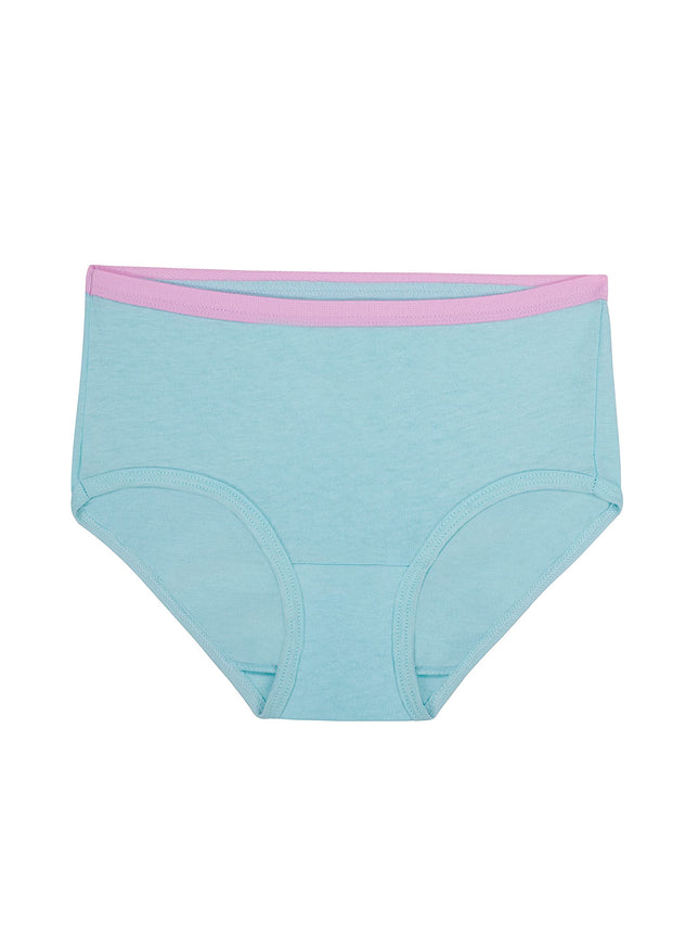 Fruit of the Loom Girls' Tag Free Cotton Brief Underwear Multipacks, Brief - 10 Pack - White/Stripes/Animal Print, 14