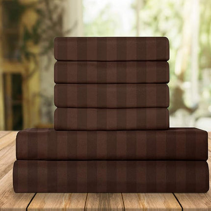 Elegant Comfort Luxury Soft Bed Sheets Dobby Strip
