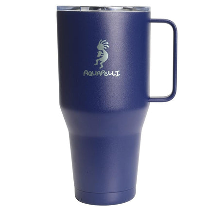 Aquapelli Vacuum Insulated Mug with Handle, 40 Ounces, Blueprint Blue