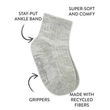 HonestBaby Chaussettes confortables multipack fabriquées durablement pour bébés, nouveau-nés, tout-petits, enfants, garçons, filles, unisexes, lot de 10 Blue Sunrise, 0-6 mois