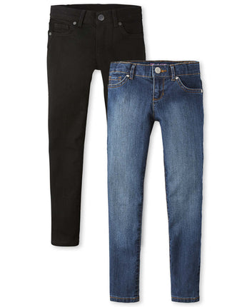 The Children's Place Girls Super Skinny Jeans,Blac