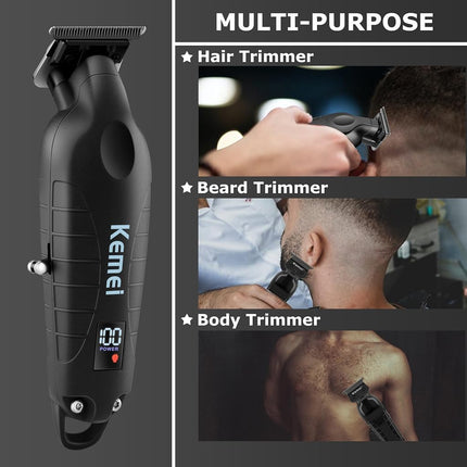 KEMEI 2293 Cordless Zero-Gap T-Blade Hair and Beard Trimmer