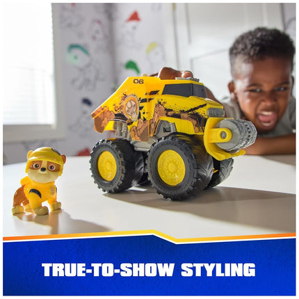 Paw Patrol: Rescue Wheels Rubble’s Bulldozer, Toy Truck with Vehicle Transformation and Collectible Action Figure, Kids’ Toys for Boys & Girls Ages 3+