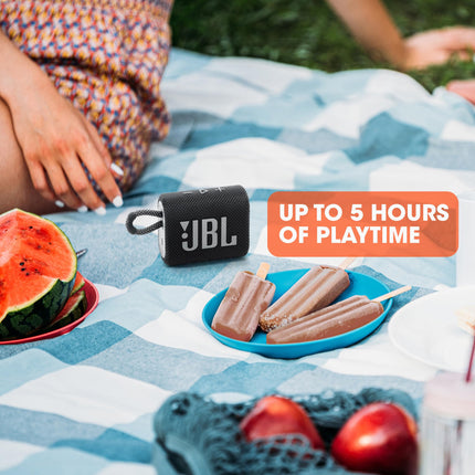 JBL Go 3: Altavoz portátil con Bluetooth, batería integrada, resistente al agua y al polvo azul JBLGO3BLUAM