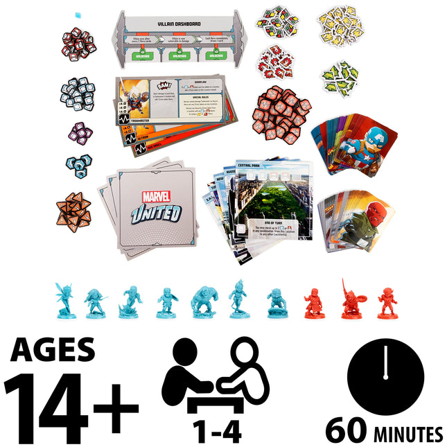 Marvel United, juego de mesa de estrategia con cartas de superhéroes, paquete de cómics con expansión de Spiderman y Dr. Strange, para adultos y niños de 14 años en adelante (exclusivo de Amazon)