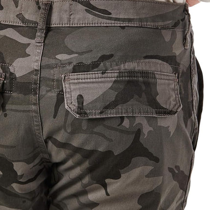 Wrangler Authentics Men's Regular Tapered Cargo Pant, Grey Camo, 29W x 30L