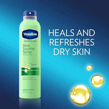 VASELINE SPRAY & GO ALOE FRESH 6.5 OZ