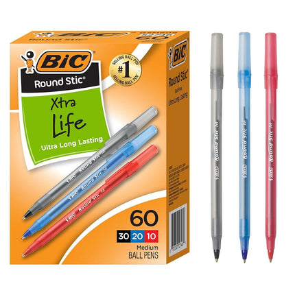 BIC Stic Xtra Life Round Ball Pen