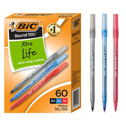 BIC Stic Xtra Life Round Ball Pen